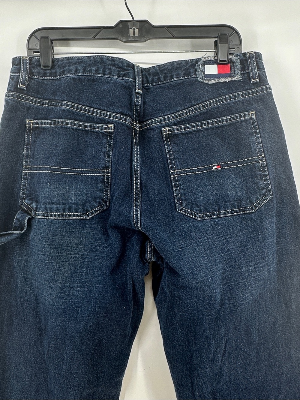 Vintage Tommy Hilfiger Y2K Carpenter Painter Jeans Size 12 Dark Wash
